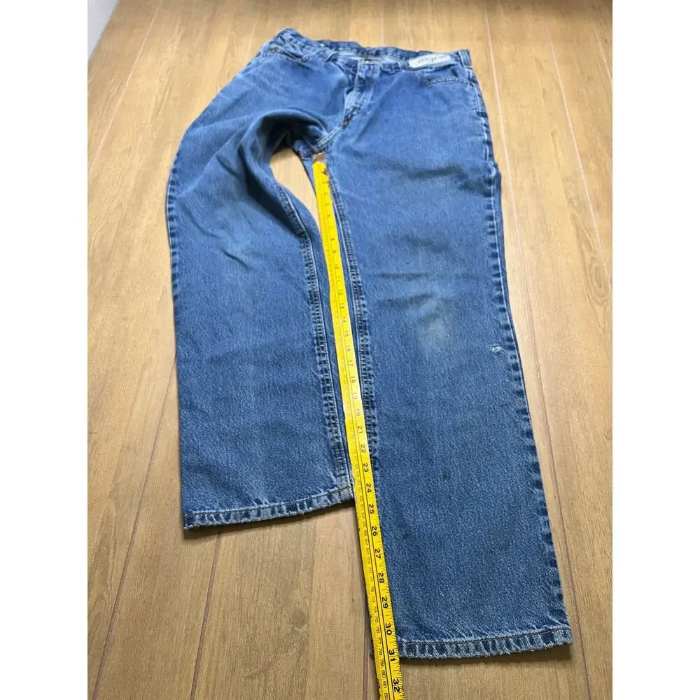 Vintage Carhartt Jeans Mens‎ 34x32 Blue Denim Utility Work Pants relax Distress